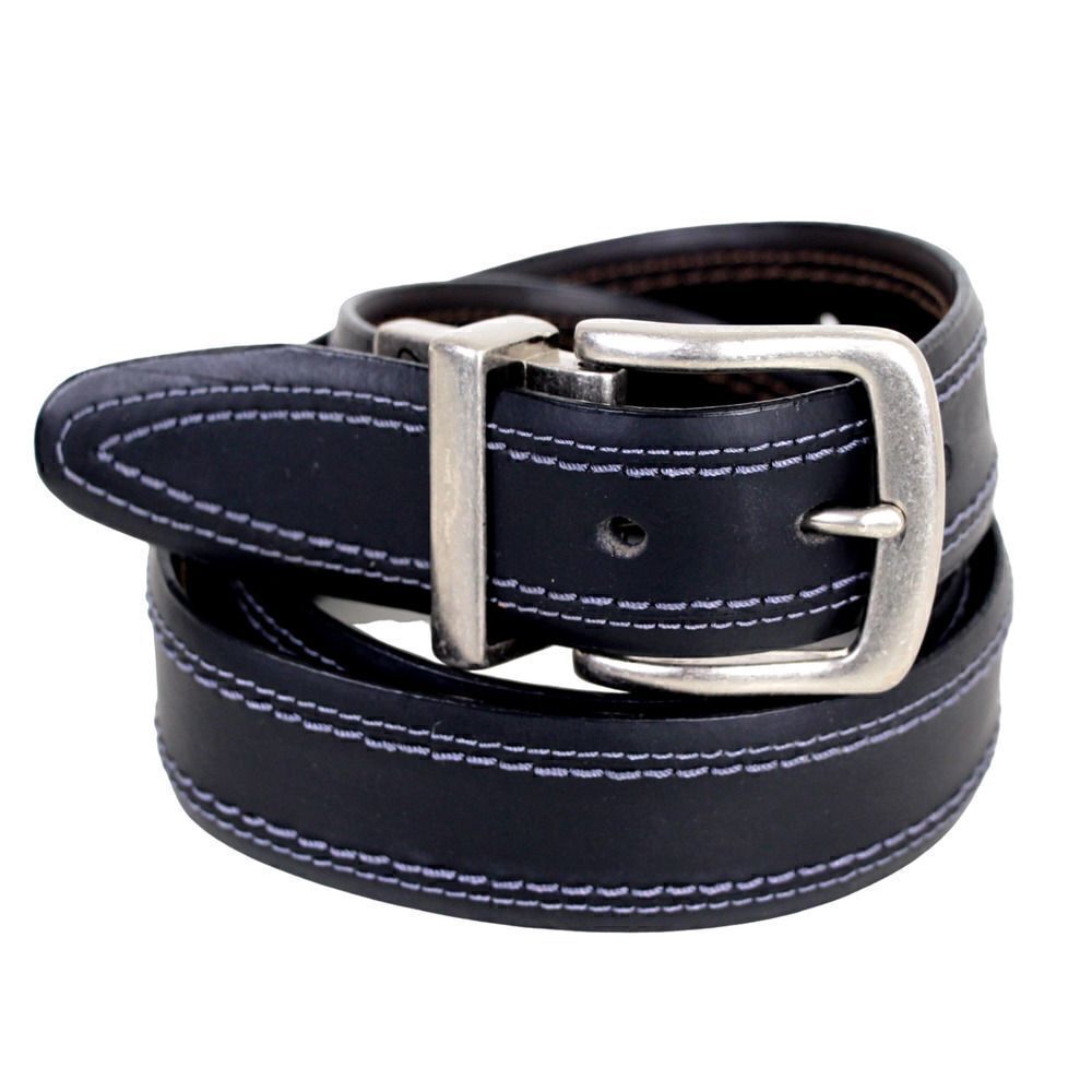 Dickies BLACK BROWN GENUINE LEATHER 1 3/8"Wd CASUAL DRESS RVRSBL BELT 34-36 (B97
